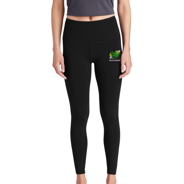 Sport-Tek Ladies High Rise 7/8 Legging - Embroidered Logo Thumbnail
