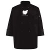 Ten Pearl Button Black Chef Coat Thumbnail